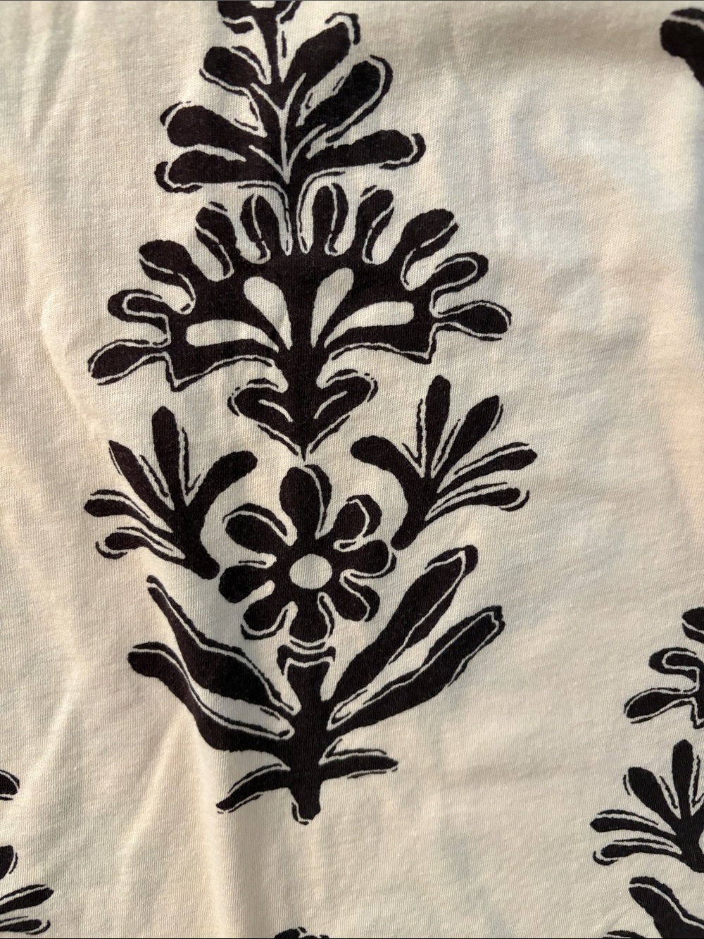 J. Crew Cream “Broken In Jersey”Short Sleeve Tee w Brown Floral Print. NWT. Med - Picture 6 of 8